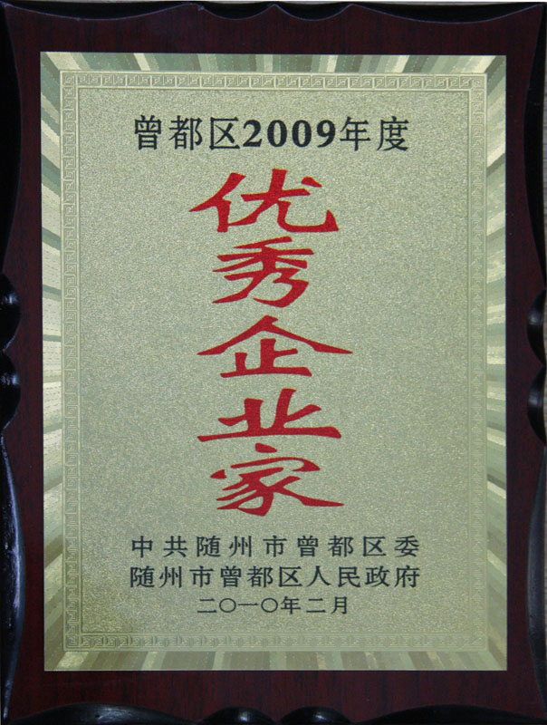 2009年度优秀企业家