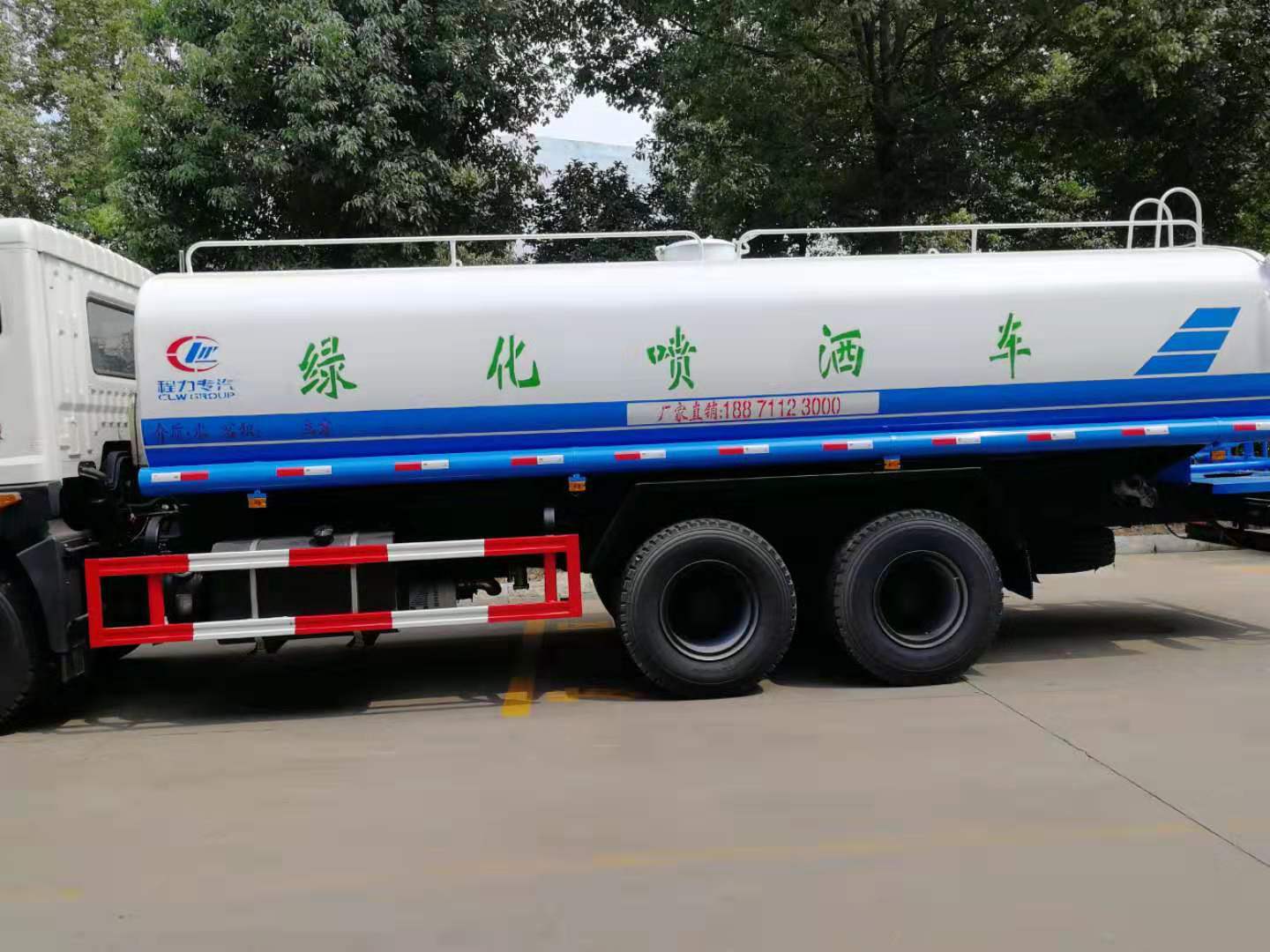 东风T5后双桥20方洒水车|国五20方洒水车