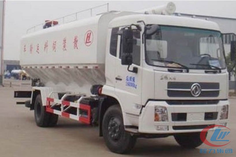 东风天锦国五10吨散装饲料运输车